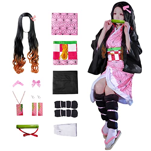  Nezuko Kamado Complete Cosplay - Kimetsu no Yaiba (Demon Slayer) 