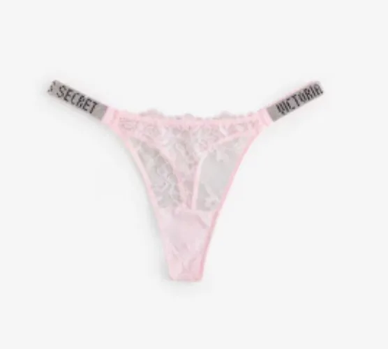 Angel Pink Shine Strap Knickers (Victoria's Secret)