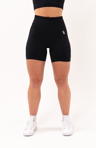 Tempo Seamless Scrunch Shorts - Black - S