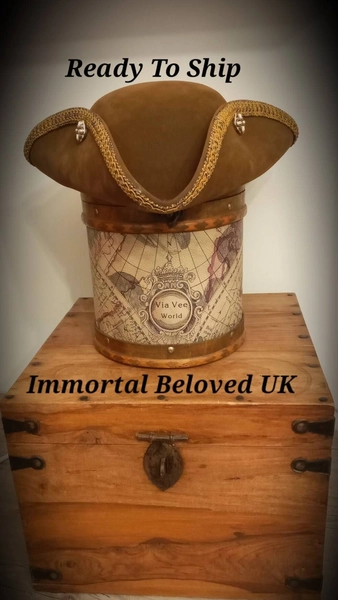 FREE SHIPPING "Seahourne" Tricorn Hat Gorgeous sturdy Historic looking Film Quality authentic look reenactment tricorne pirate