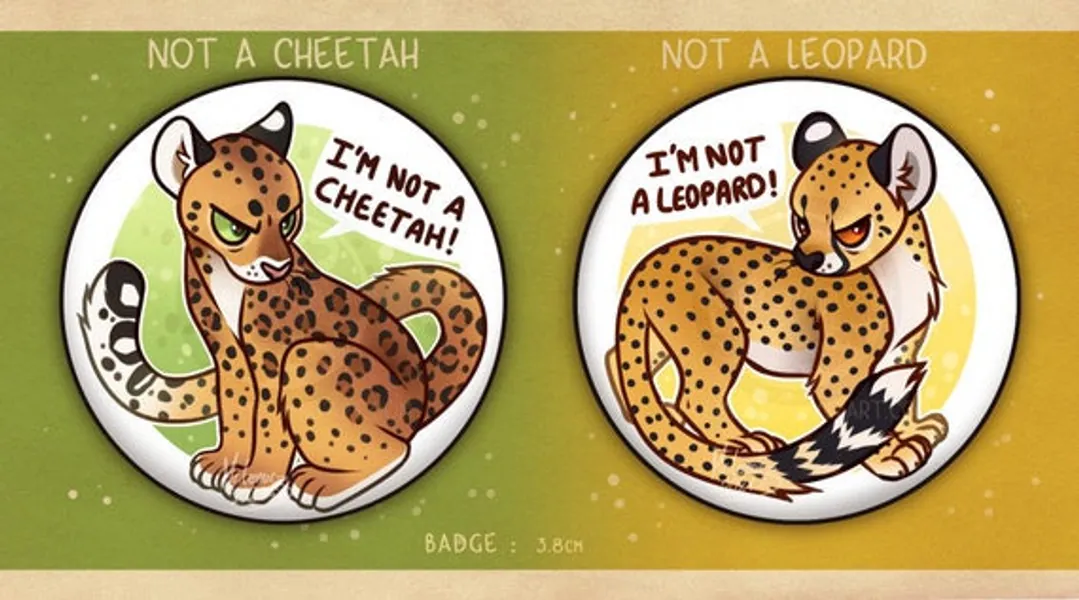 I'm Not A.. Badges: Leopard & Cheetah | Etsy