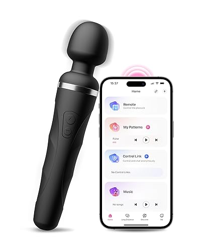 LOVENSE Domi 2 Wand Massager for Women/Men, Classic Vibrator Wand, Powerful & Quiet Stimulator with Dual Rotating Head, Bluetooth Phone App Control, Customizable Vibrations & Partner Play