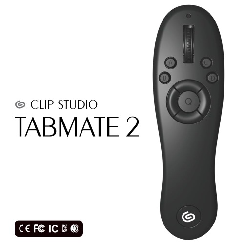Clip Studio Tabmate 2 (International Version) [Compatible with iPadPhone] - Wireless handheld shortcut device compatible with any platform that makes drawing more efficient, enjoyable, and comfortable