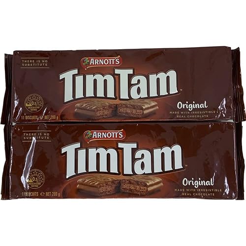 Arnott's Tim Tam Original Chocolate Biscuit 200g - 2 pack (Made in Australia) - The Most Irresistible Chocolate Biscuit - Chocolate - 200 g (Pack of 2)