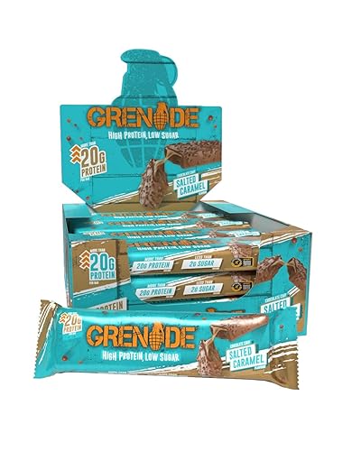 Grenade High Protein, Low Sugar Bar - Chocolate Chip Salted Caramel, 12 x 60 g - Chocolate Chip Salted Caramel