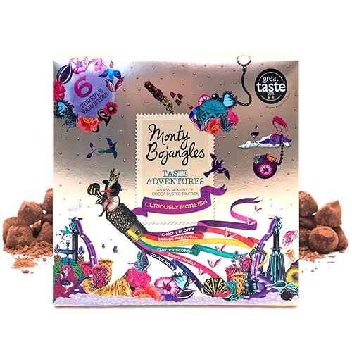 Monty Bojangles Taste Adventure Cocoa Dusted Truffles Gift Box (315g) - 6 Chocolatey Truffle Flavour Selection - Luxury Chocolate Gift For Birthdays, Mothers Day, Valentines Day, Christmas & More - 315 g (Pack of 1)