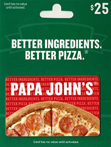 Papa John's Pizza Gift Card - 25 - Traditional