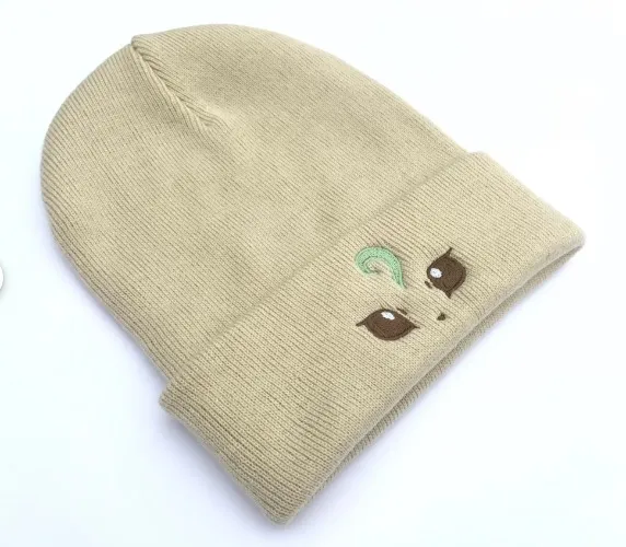 Embroidered Leafeon Inspired Beanie