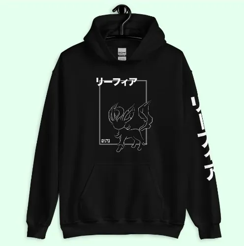 Leafeon Inspired Hoodie/Sweater/T-Shirt | Pokémon | Unisex | Japanese | Pokémon Adult Gift