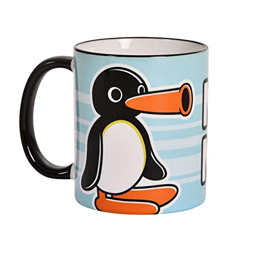 Elbenwald Tasse mit Noot Noot Rundumdruck für Pingu Fans 320 ml Keramik blau
