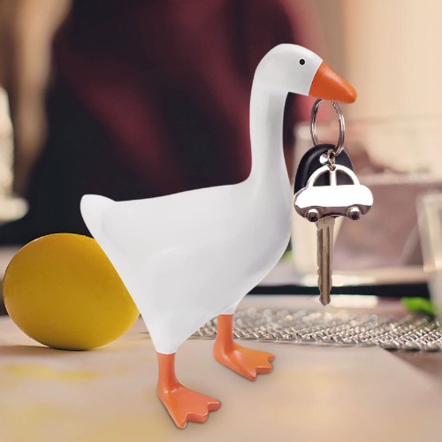 TTSAM Magnetic Goose Key Holder,Magnet Resin Duck/Swan Decor,Easter Decorations,Animal Sculpture Home Decoration,3D Magnet Crafts for Keys,Creative Key Holder,Cute Room Decor