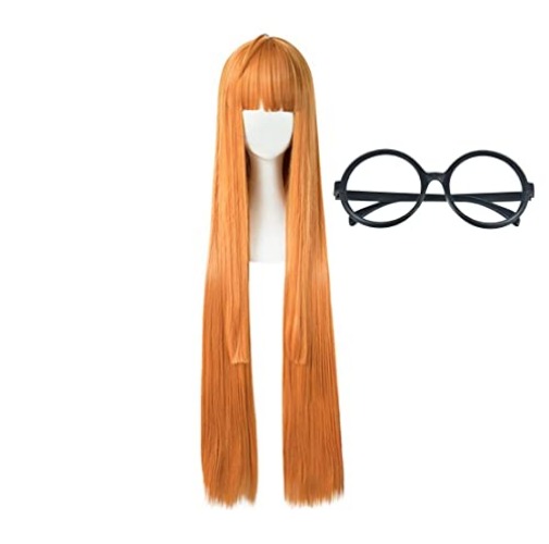 Futaba Persona 5 cosplay wig and glasses