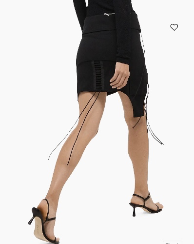 Helmut Lang Aviator Lace-Up & Fringe-Detailed Miniskirt