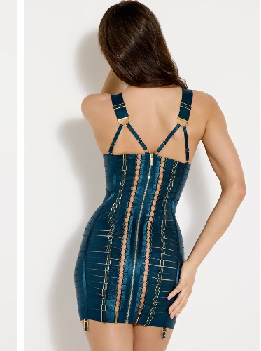 Bordelle Nara Panelled Angela Dress | Teal / L 