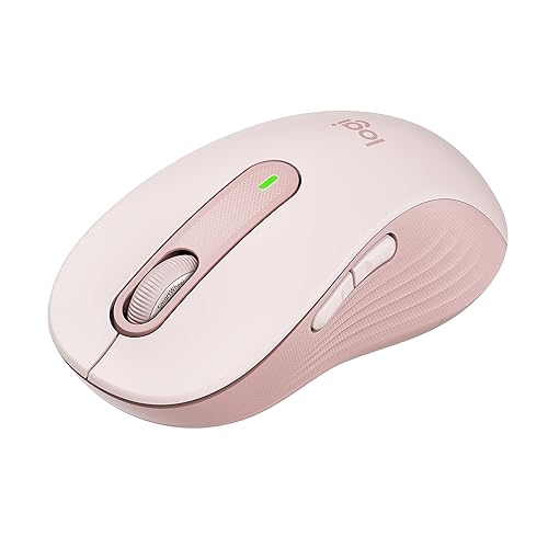 Logitech Signature M650 Wireless Mouse - For Small to Medium Sized Hands, 2-Year Battery, Silent Clicks, Customizable Side Buttons, Bluetooth, for PC/Mac/Multi-Device/Chromebook - Rose - Rose - Right Handed - Small-Medium Size