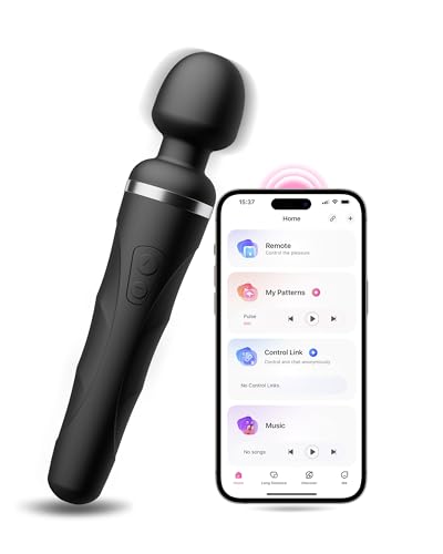 LOVENSE Domi 2 Wand Massager for Women Men, Classic Wand Vibrator, Powerful Stimulator with Dual Rotating Head, Bluetooth App Controlled, Customizable Vibrations Partner Play