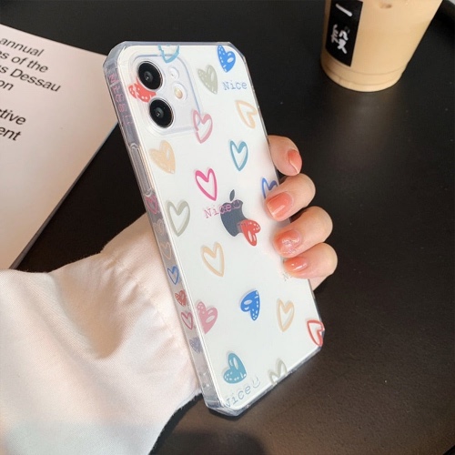 Transparent Heart Protective iPhone Case - For iphone 13 / Hollow Hearts