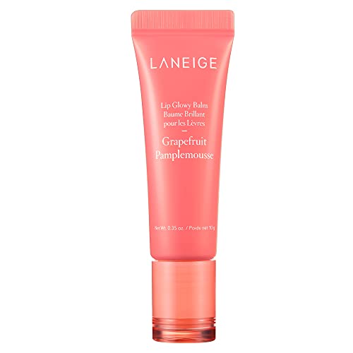LANEIGE Lip Glowy Balm: Hydrate, Glossy, Lightweight, Moisturize & Tint with Shea Butter - Grapefruit