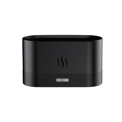 Fireplace Flame-Effect Humidifier Lamp - Ink Black