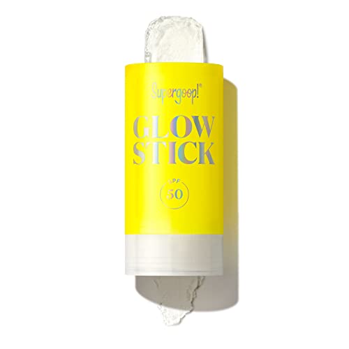 Supergoop! Glow Stick, 0.7 oz - SPF 50 PA++++ Dry Oil Sunscreen Stick for Face & Body - Brightens & Hydrates for a Healthy Glow - Mess-Free, Travel-Friendly SPF - 1