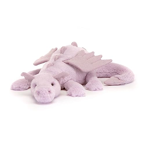 Jellycat Lavender Dragon Stuffed Animal, Medium - Medium