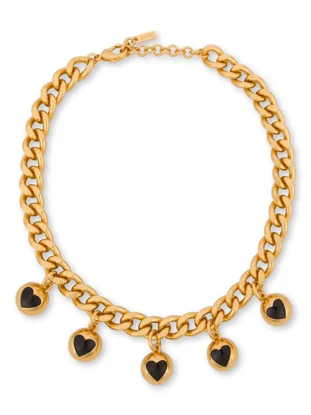 Heart-charms chain necklace