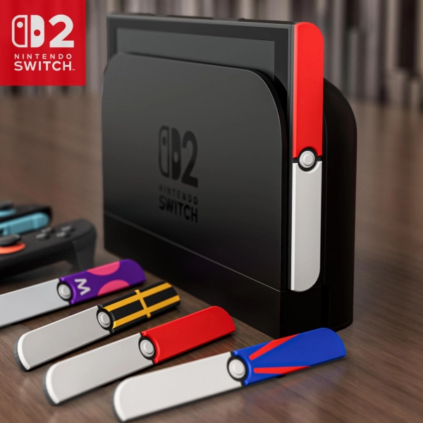 Nintendo Switch 2 Side Cover and Protector | Pokémon inspired Switch 2 JoyCon Port Cover – 2x Magnetic Dust and Port Protector
