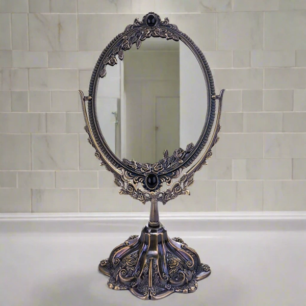 Antique Style Tabletop Makeup Mirror
