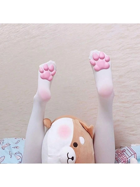 Sports Outdoor Cute Women's Thigh High Socks, Cat Paw Pad Stockings For Women 3D Kitten Claw Socks For Cat Cosplay