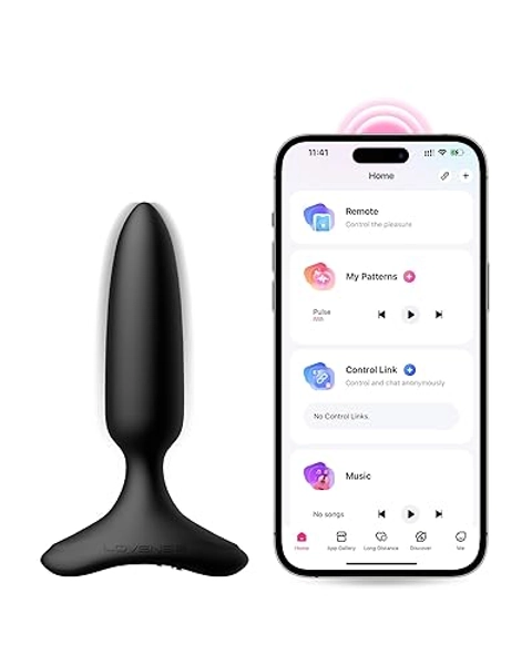 LOVENSE Hush 2 Vibrating Butt Plug 1.0", Silicone Anal Vibrator for Men with Remote Control, Waterproof and Rechargeable Big Plug Vibration Machine for Women, Adult Anal Plug Sex Toys for Couples
