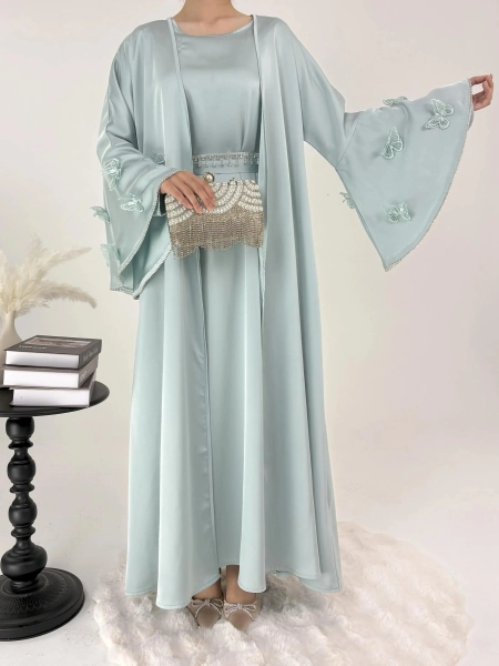 Papillon Embroidered Butterfly Abaya – Eid & Ramadan Modest Long Dress (LX11)
