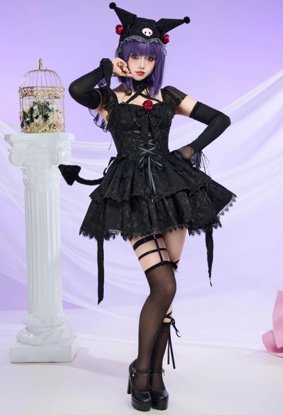 My Dress Up Dear Kitagawa Marin Cosplay Costume Lolita Dress with Hat and Tail