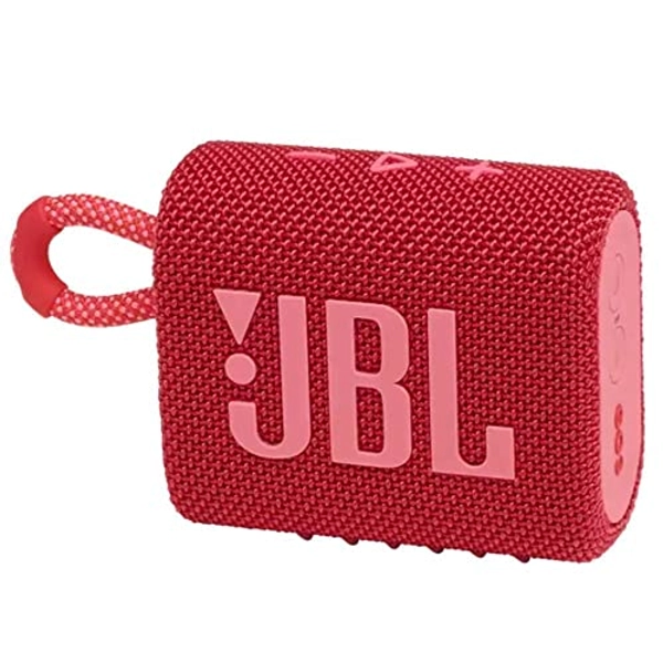 JBL GO 3 – Enceinte Bluetooth portable et légère, aux basses intenses et au style audacieux – Étanche à l’eau et à la poussière – Autonomie 5 hrs – Rouge