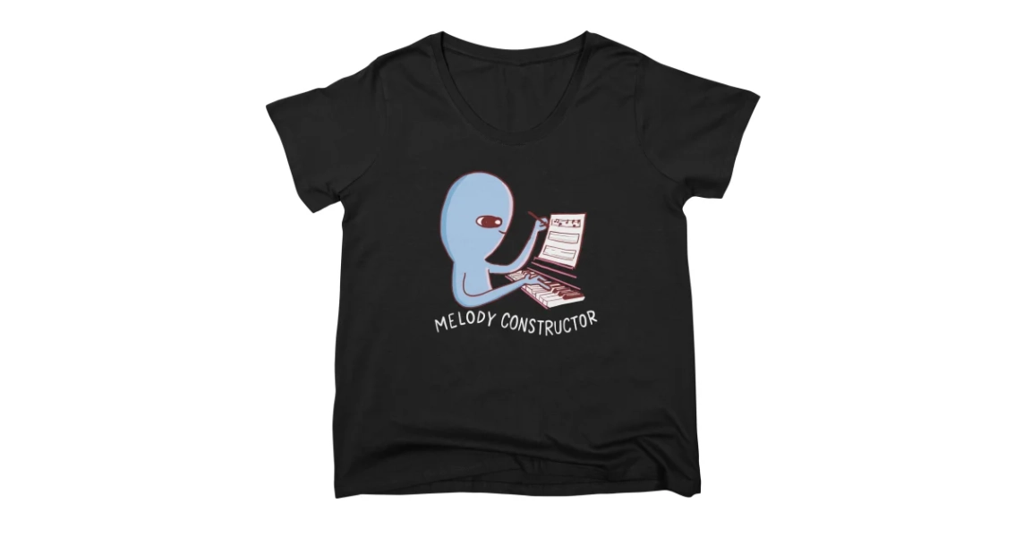 STRANGE PLANET SPECIAL PRODUCT: MELODY CONSTRUCTOR Women's Scoop Neck | Nathan W Pyle Shop | Strange Planet Store