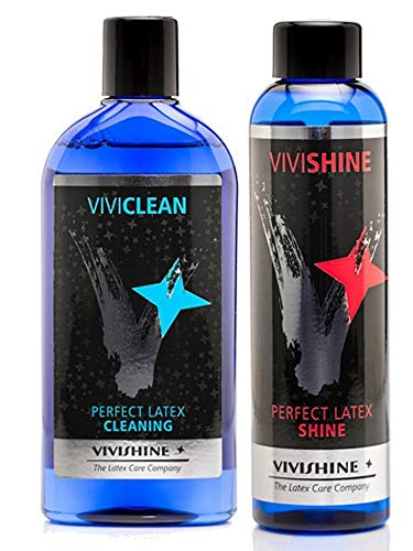 Vivishine 150ml - Viviclean 250ml Combo - for Latex Clothing