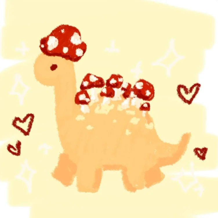 EIGHTEEN DINO MUSHROOMS RAWR ^_−☆