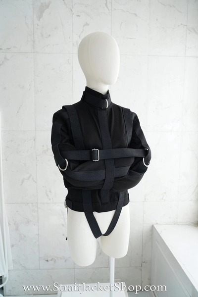Black Straitjacket Costume - Fully Functional Straitjacket with Sides Crotch Strap for Theatrical Use / Straightjacket / Zwangsjacke