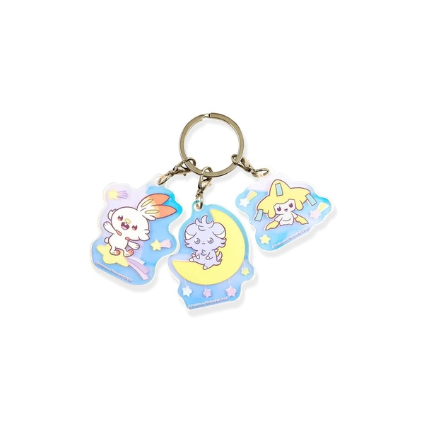 Acrylic Keychain Set Scorbunny & Espurr & Jirachi Pokémon Poképeace