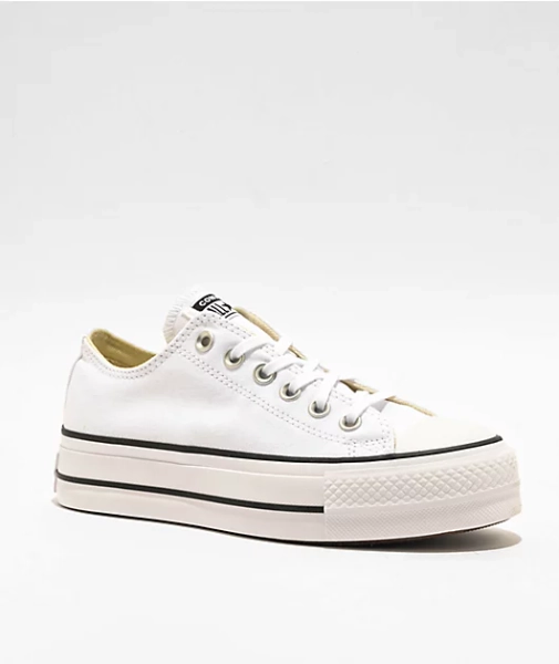 Converse Chuck Taylor All Star Lift White Platform Shoes