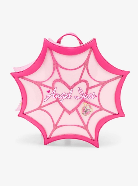 Hazbin Hotel Angel Dust Spiderweb Pin Collector Mini Backpack