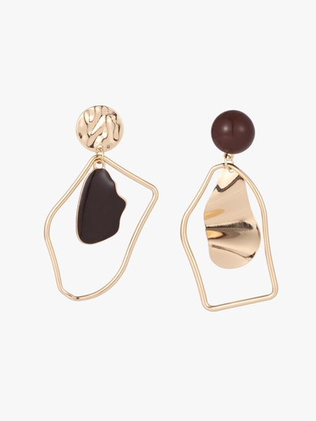 Geometric Design Drop Earrings