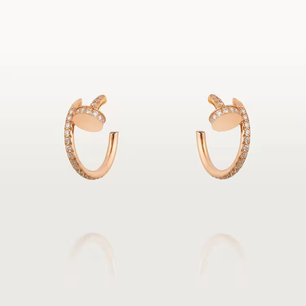 Cartier Juste un Clou hoop earrings, small model, paved