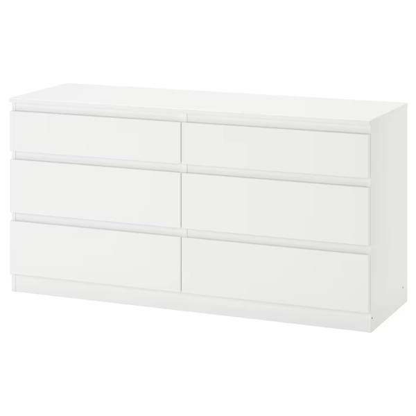 KULLEN Cómoda c/6 gavetas - branco 140x72 cm