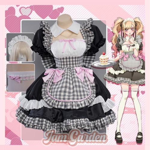 My Dress-Up Darling KITAGAWA MARIN plaid maid cosplay costume | S / All Set(Wigs not included)