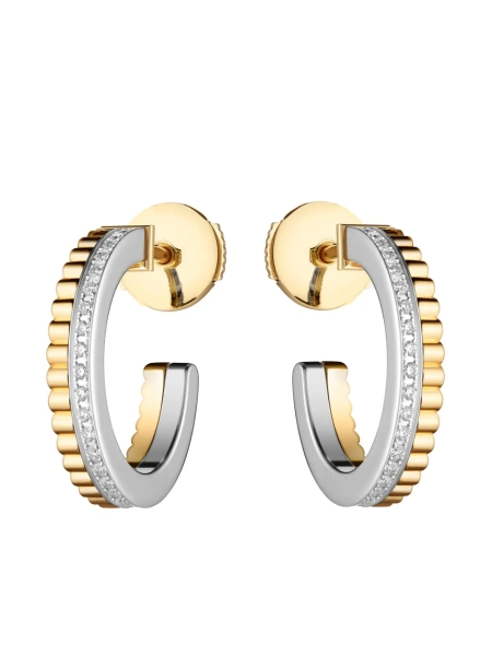 Boucheron 18kt gold Quatre Radiant Edition diamond hoop earrings | One Size