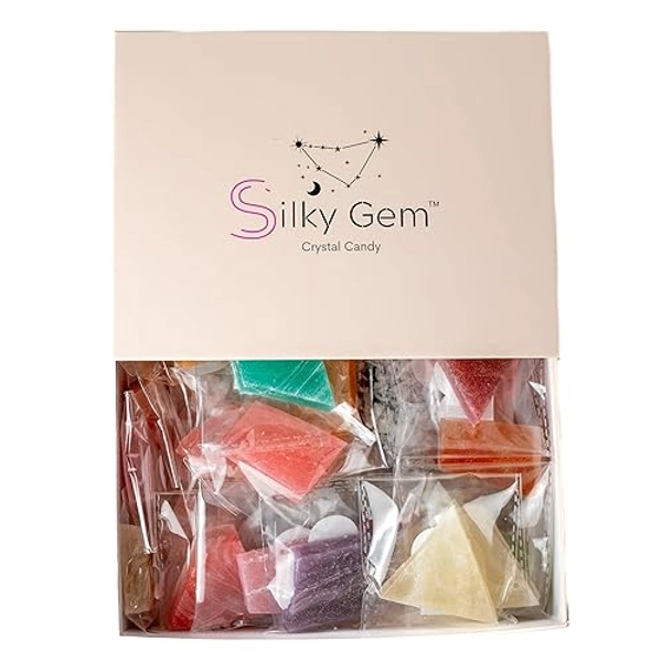 SILKY GEM - Mystery Box, Edible Crystal Candy, 26-28 Clusters, Multi Flavor, Kohakutou, Edible Gem, Vegan, Gluten Free, ASMR
