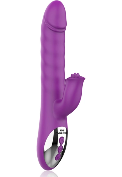 Rabbit Δονητής από Σιλικόνη με USB & 10 Προγράμματα FF-E38 Purple 24,5 εκ.