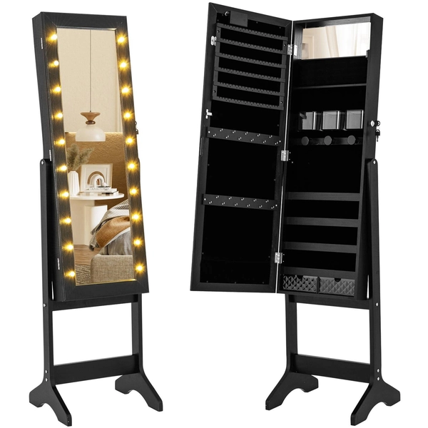 Costway Mirror Jewelry Cabinet
