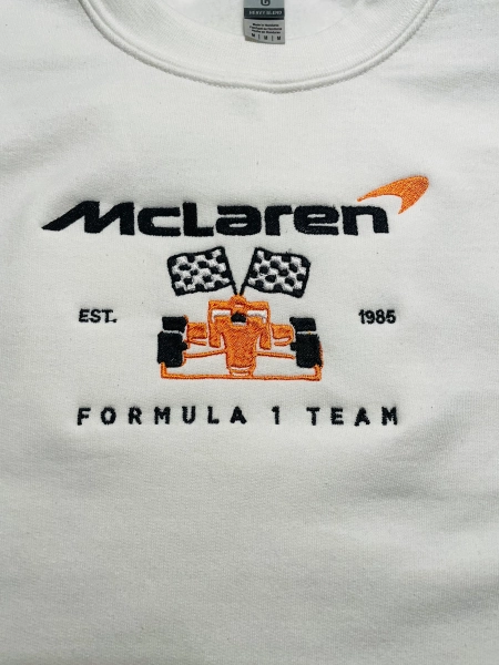 McLaren Formula 1 (Formula ONE ) Embroidered Racing shirt, sweatshirt, or hoodie