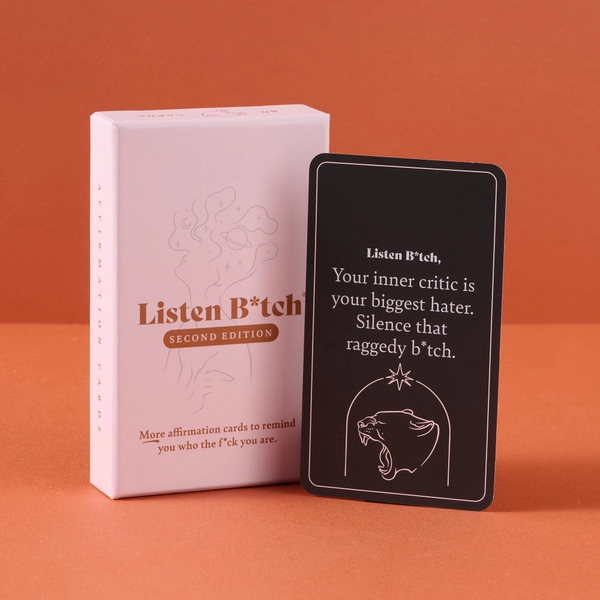 Second Edition | Listen Bitch Affirmation Cards | More Affirmations To Remind You Who The F*ck You Are |  Holiday Gifting & Stocking Stuffer